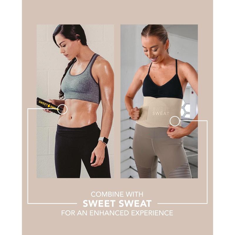 Sweet Sweat Toned Ab Trainer for Women and Men | Premium Waist Trainer Belt to 'Tone' Your Stomach Area (Quartz, Large)